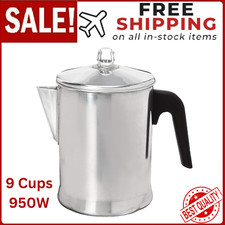 Heavy Duty Stove Top Percolator Coffee Pot Maker 9-Cup picture