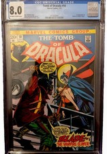 TOMB OF DRACULA #10 CGC 8.0 1973 1ST APP. BLADE THE VAMPIRE SLAYER, WHITE PAGES picture