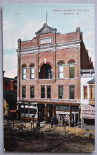 Masonic Temple & Post Office Street Scene Postcard Circa 1910 Seymour Indiana picture