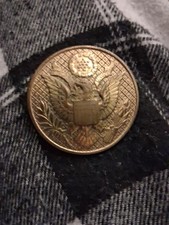 WWI Pre-WWI US ARMY Enlisted Hat Cap Badge- Screwback picture