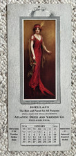 1914 Jan. Calendar Adv. Card Lovely Woman Atlantic Drier & Varnish Philadelphia picture