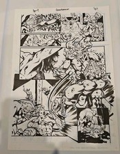 Eskivo Original Unpublished Comic Book Art Page 2 B&W Inked Original Story picture