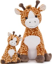 2-Piece Mom & Baby Giraffe Plush Set 25.6