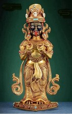 15cm Nepal Tibetan Gold Gilt  Drashi Lhamo Statue picture