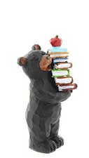 Lipco Black Bear Teacher with Stack of Books Figurine, 5