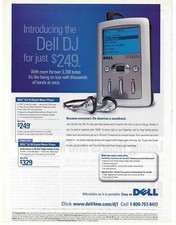 2003 Dell DJ 15/20 Digital Music MP3 Player Vintage Magazine Print Ad/Poster picture