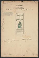Photo:J H Dunn Great Indian Remedy for Fits Trademark 1891 Binghamton NY picture