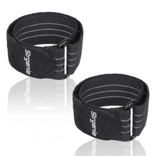 Black Adjustable Elastic Western Riding Boot Straps 2pc L14.3