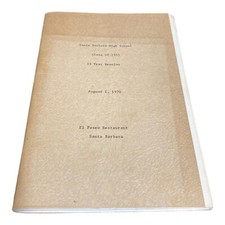 Santa Barbara High School Class of 1955 Reunion Program CA Charles Schwab picture