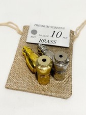 Collectible Metal smoking pipes/ Set Of 2 Tobacco pipes / In Burlap Pouch picture