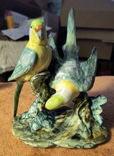 Vintage Stangl Pottery Double Parakeet Bird Figurine 3582 No Damage picture