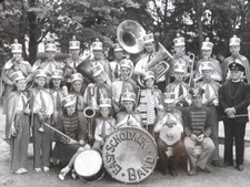 Antique c. 1910 - 20s East Schodack Marching Band Photo NY Lantern Glass Slide picture