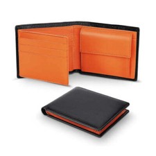 Wallets Mens Slim RFID Blocking Genuine Leather with Coin Pocket 2 Banknote Comp picture