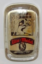 VINTAGE UTA-MAID OGDEN UTAH KNITTING CO CRUVER MFG ADVERTISING GLASS PAPERWEIGHT picture