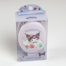 Kuromi Strawberry Foldable Hair Brush with Mirror Travel Portable MINISO Gifts picture