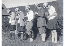 1924 Plymouth Notch VT Girls Kodak Camera President Coolidge Glass Negative OOAK picture