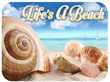 Life's a Beach Fridge Magnet with Seashells picture