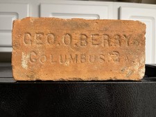 Geo O Berry Columbus Ga Antique Brick Pottery Georgia picture