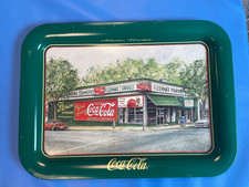 Vintage 1995 Coca-Cola Fleeman's Pharmacy Jeanne Mack Metal tray sign 12.5x17.5” picture