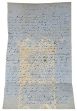 1852 Indiana Pioneer Letter to Pennsylvania – Migration Content-Crop Prices picture