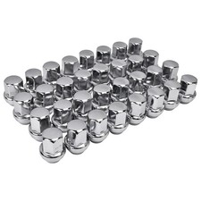 Hex Autoparts 32PCS 9/16-18 Chrome Lug Nuts Compatible with Ram 2500 | 7/8
