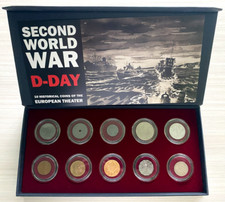 Rare WWII D-Day 10 Historical Coins from the European Theater COA Included picture