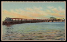 Vintage Curteich-Chicago Postcard Door County Wisconsin Cherry Train Railroad picture