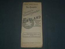 1920'S SAFETY OR GRADED ROAD MAP OF ENGLAND BOOK - LARGE SCALE EDITION - J 3938 picture