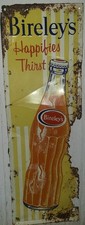 Bireley's Orange Soda Embossed Vertical Sign 1960 54 Inches Tall picture