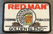 Red Man Golden Blend Chewing Tobacco Vintage Style Iron Sew On Patch Hat picture