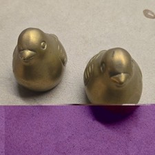 Vtg Brass Minature Birds(2),2x3inches picture