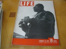 1942 LIFE MAGAZINE JANUARY 19 NORTH ATLANTIC PATROL HIGH GRADE LOWEST PRICE EBAY picture