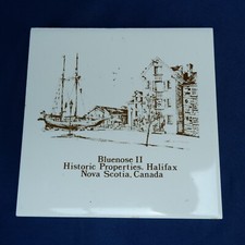 Vintage Bluenose II Historic Properties, Halifax Nova Scotia, Canada Tile Trivet picture