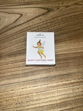 Hallmark 2021 Dainty Daffodil MINIATURE Fairy Yellow Sparkle Ornament NEW in BOX picture