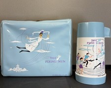 VTG 1968 The Flying Nun Vinyl Lunchbox Aladdin Thermos Sally Field Screen Gems picture