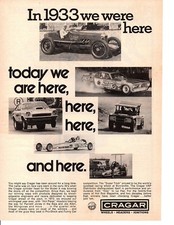 1973 CRAGAR WHEELS / HEADERS ~ ORIGINAL PRINT AD picture