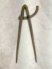 Compass Divider Tool Rare Handmade Solid Iron Beautiful Patina Sharp Ends picture