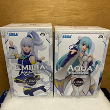 Konosuba Re Zero Aqua Emilia Figure Set Cosplay Ver SEGA Japan picture