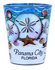 Panama City Florida Sand Dollar In and Out Shot Glass picture