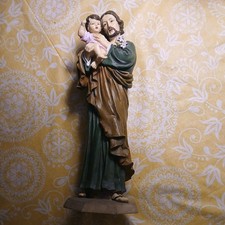 Vintage St. Joseph Holding Child Bareggio Collection Statue  15