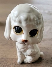 Vintage Lefton White Gray H6862 Poodle Figurine  picture