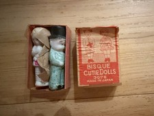 1930s Cutie Bride&Groom Bisque Dolls With Box Number 3076 Never Used picture