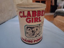 Vintage Clabber Girl Baking Powder Tin Can Advertising Collectible 10 oz picture