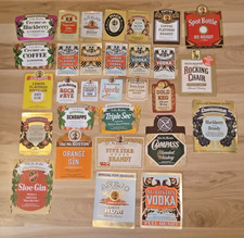 Vintage Liquor Label Lot 30 Labels Old Mr. Boston & Mr. Boston Liquor Labels 30 picture
