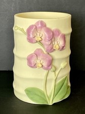 Lenox “Orchid Splendor Vase” w/ 3D Purple Flowers – EUC picture