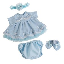 Reborn Baby Dolls Clothes Girl Blue Baby Doll Clothes 17-20 Inches Blue Dress picture