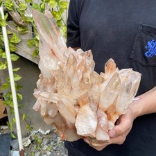 22.4lb Natural Clear white quartz crystal cluster specimen healing picture
