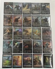 Complete Set (25) Godzilla *Foil* Magic Cards MT/NM Dbl. Sleeved Priority Ship picture