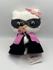 Sanrio Smiles  Hello Kitty Halloween Devil Plush Black Cape Trident 6.5