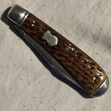 Hammer Brand Small Banana Trapper Stag Scales Good Snap No Cracks 1920s Rare picture